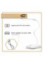 LED Desk Lamp - Touch Dimming - 3-Level Adjustable Brightness Flexible Lamp Post White - 1 - Suitable for Reading and Working - 3