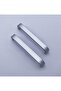 128mm Stainless Steel Square Sliding Door Pull Handle, Sleek Silver Furniture Hardware Grip with Mounting Bolts, 13.4cm - 2
