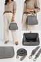 Washable Leather Women's Shoulder and Hand Bag - 4