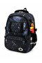 Galaxy Printed Five-Compartment Orthopedic Bag with Accessories, Pen Holder and Thermos Lunch Box School Bag Set - 2