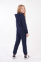 Girl's Printed Kangaroo Pocket Hooded Tracksuit Set - 5