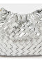 Silver Woven Chain Strap Hand Bag - 4
