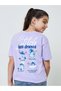 Teen Girls Lilac Lilo and Stitch Oversized T-Shirt