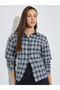 Black Checkered Shirt with Layered Sleeves