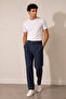 Men's High Waist Pleated Wide Leg Comfortable Fit Fabric Trousers - 2