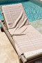 100% Cotton Striped Patterned Beach Towel Bath Sauna Sea Towel Peshtemal 05 Beige - 4