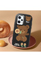 Poco X5 Pro 5g Compatible Case Camera Protector Black Silicone Couple Phone Case Bear Patterned - 2