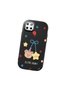 Realme C25 Compatible Case Camera Protector Black Silicone Couple Phone Case with Bear Pattern - 3