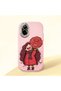 Realme 12 Lite Compatible Case Camera Protector Black Silicone Couple Phone Case Girl Patterned