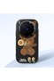 Vivo X300 Pro Compatible Case Camera Protective Black Silicone Couple Phone Case Bear Patterned