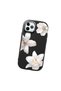 iPhone 11 Pro Max Compatible Case with Camera Protection Black Silicone Couple Phone Case with Floral Pattern - 3