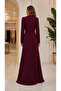 Mobile Crepe Blouse Detailed Sequin Embroidered Skirt Two-Piece Evening Dress - 5