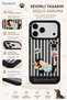 3D Dog Figure Striped Silicone Phone Case Compatible with iPhone 17 Pro Max / 18 Pro Max Dachshund - 3