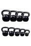 Kettlebell 8 kg din fontă, negru, greu și solid, tip halteră. - 3