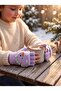 4-8 Years Old Girls' Open-Closed Cut-Out Angora Knitted Gloves