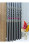 Bohemian Style Fringed Anthracite Gray Hayber Panel Backdrop Curtain 1X3 Fine Pleat [Single Panel] Cannot Be Ironed - 5