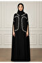 Beaded Cape Abaya |Crepe Fabric - 3