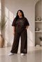 Women's Plus Size Rose Print Oversize 2-Piece Tracksuit Set Wide Leg Crew Neck Comfortable Fit Casual XL 2XL 3XL 4XL 5XL 6XL 7XL 8XL - 3