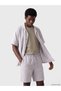 Xside Lilac Loose Fit Resort Collar Muslin Men's Shirt