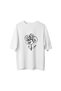 Women's Oversize T-Shirt Abstract Floral Art Spiral Leaf Printed Relaxed Fit Casual Modern Stylish Elegant - 2