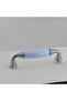 Blue Porcelain Chrome Handle 96 mm 9.6 cm Furniture Drawer Cabinet Cupboard Door Handles Handle - 6