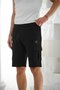Black Men's Shorts with Cargo Pocket Print Detail, Regular Fit