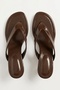 Talya Brown Wrinkled (3 cm Heeled) Short Heeled Daily Use Slippers - 2