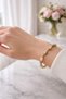 Bracelet in Gold Color with Baguette Stones, Women's Asymmetrical Stone Detailed Bracelet, Elegant Women's Bracelet, Trendy Women's Jewelry, Stone Bracelet, Baguette Stone Bracelet, Drop Stone Bracelet, Daily Jewelry - 4