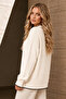 Sweater with Stitching Detail R4479 Ecru - 2