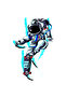 Men's Oversize T-Shirt Skateboarding Astronaut Print Shining Traces Dynamic Youthful Design Casual Comfortable - 3