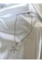 Women's Silver Color Stone Sea Star Steel Necklace - 4