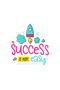 Children's Motivational Printed T-Shirt Success Themed Relaxed Fit Short Sleeve Round Neck Casual Modern - 3