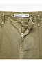 Standard Waist Regular Fit Buttoned Ribbed Straight Leg Trousers - Culotte Jeans - 8