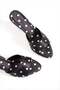 Women's Polka Dot Patterned Daily Classic Thin Heeled Slippers Esta - Black - 4