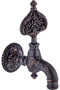3-Piece Luxury Hammam Set 2 Pieces Copper Oxide Patterned Ottoman Faucet with Aerator + Copper Oxide Hammam Bowl Brass Kurna Faucet Set - 4