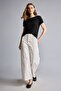 Slim Fit Crochet Collar Ribbed Short Sleeve T-Shirt I6811Ax26Sp - 2