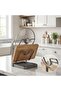 Kitchen storage rack, drainer, pot lid rack, double-layer gray - 3
