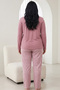 Powder Patterned Cotton Lycra Large Size Oversized Knitted Pajama Set26240911 - 3