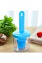 Silicone oil bottle brush set (2 pieces), high temperature resistant, blue. - 3
