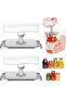 Two-piece screw cap can opener, stainless steel, manual, silver.