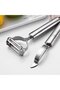 Stainless steel peeler set (2 pieces), non-slip handle, silver. - 5