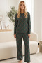 Green Plaid Patterned Buttoned Cotton Lycra Knitted Pajama Set26240354 - 2