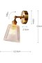 Modern brass wall lamp E27 for dining/living/bathroom. - 4