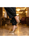 Venus Buckle Detailed Shiny Heeled Shoes - 6