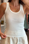 White Halter Neck Tank Top - 3