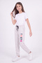 Girl's Double Pocket Printed Colorful Jogger Sweatpants - 3
