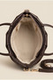 Women's Brown Zippered Lined Star Detailed Hand and Shoulder Bag