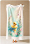 Pastel Watercolor Duckling Floral Patterned 70X150 Beach Towel - Digital Printed Bath Towel - 5