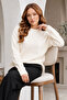 Patterned Knitwear Sweater R4514 Ecru - 2