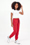 Girls' Double Pocket Elastic Cuffed Straight Jogger Sweatpants - 2